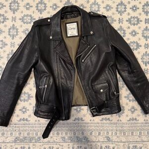 Black Leather Biker Jacket
